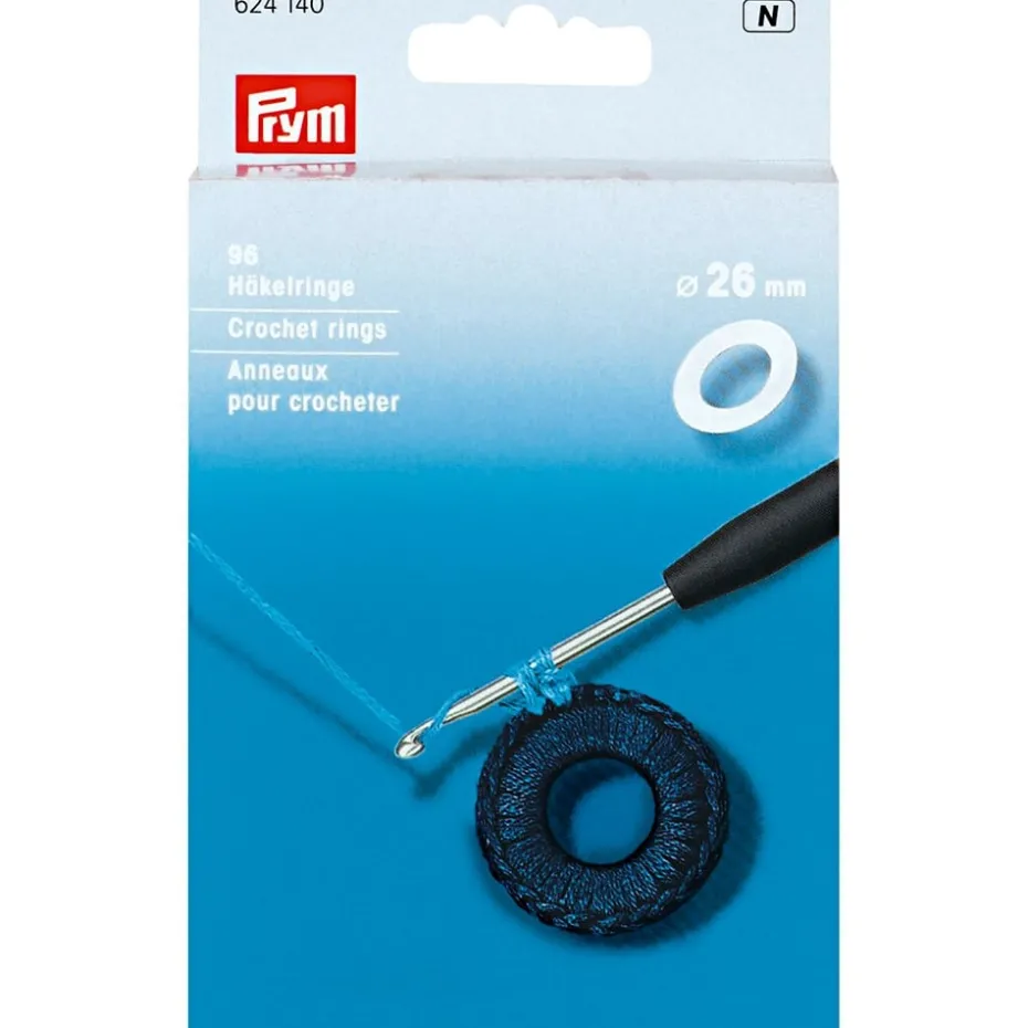 Prym Plastringer 26mm 96stk – Hvite flat