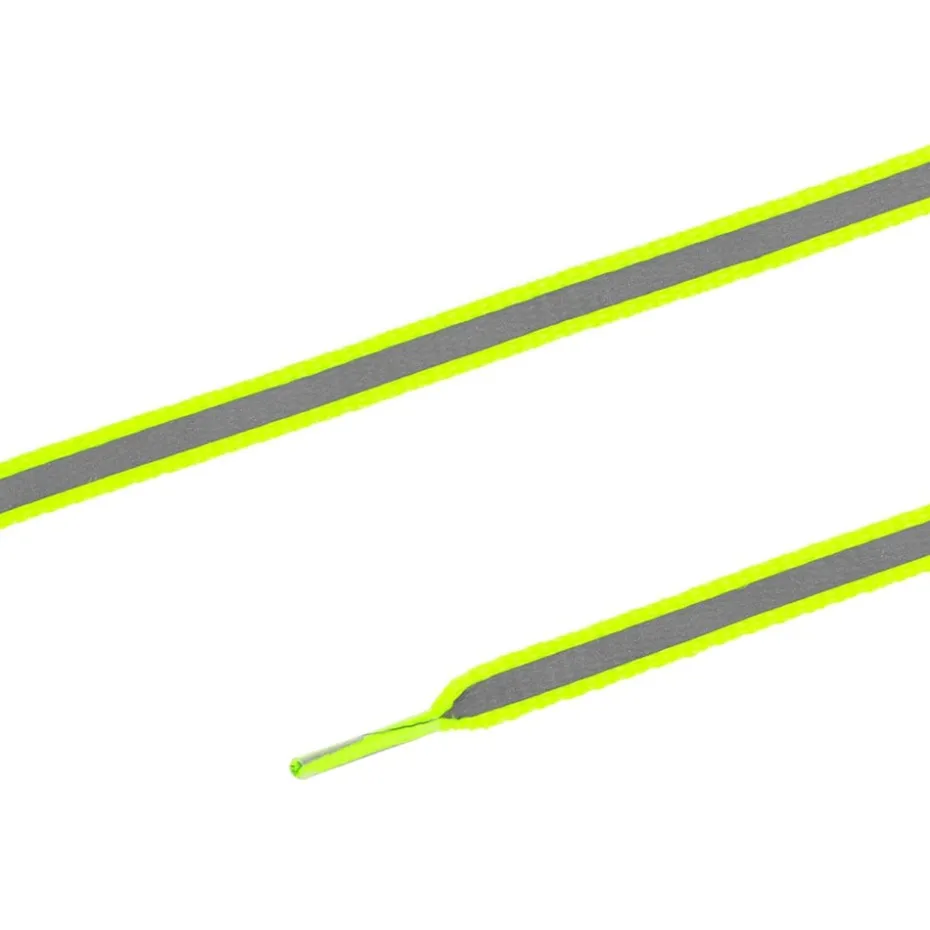 Prym Reflex Skolisse Flat 8mm – 120cm – Gul/sølvfarget