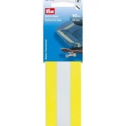 Prym Reflex Tape Selvklebende 40cm – 50mm – Neongul/sølv