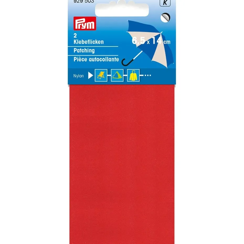 Prym Reparasjonslapp Nylon selvklebende 6,5x14cm – Rød