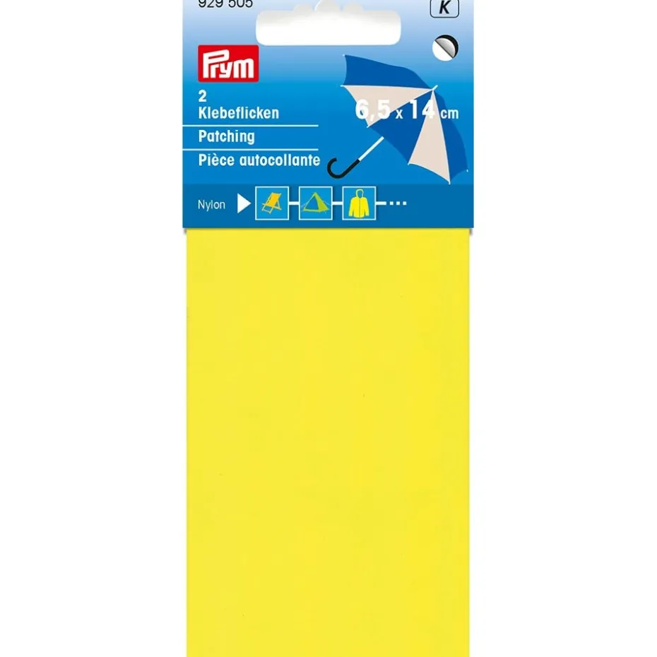 Prym Reparasjonslapp Nylon selvklebende 6,5x14cm – Gul