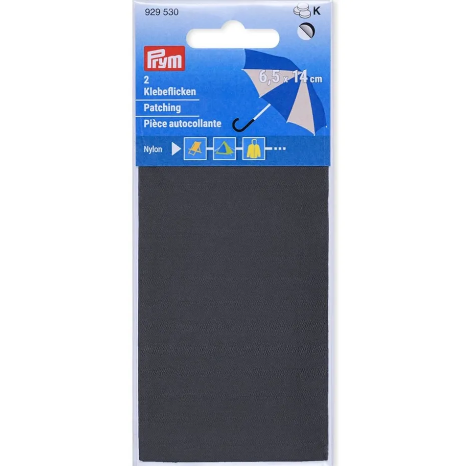 Prym Reparasjonslapp Nylon selvklebende 6,5x14cm – Antrasitt
