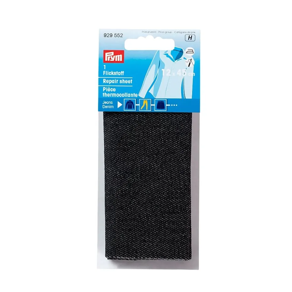 Prym Reparasjonsstoff Denim selvklebende 12x45cm – Svart