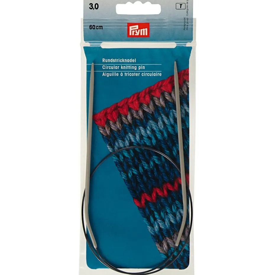 Prym Rundpinne Alu Pearl Grey – 3,0 – 60cm