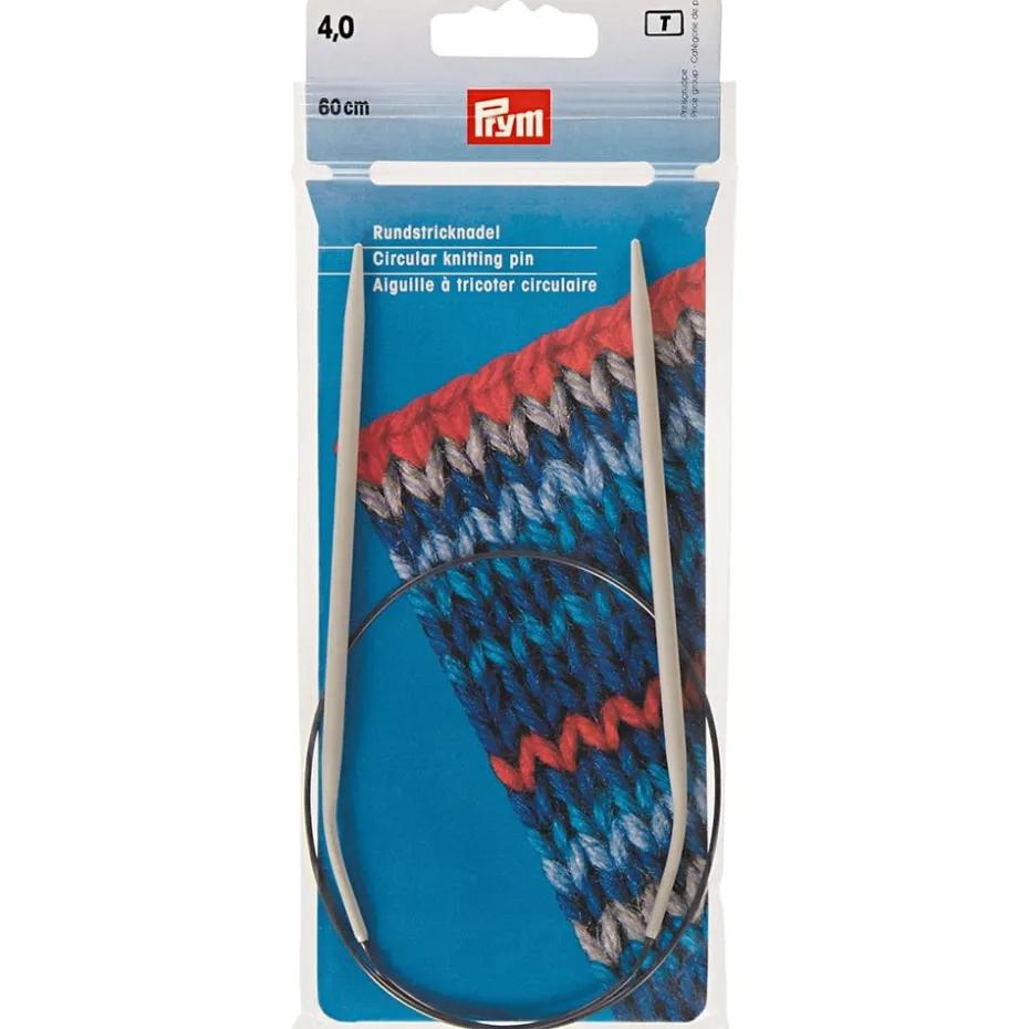 Prym Rundpinne Alu Pearl Grey – 4,0 – 60cm