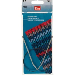 Prym Rundpinne Alu Pearl Grey – 2,5 – 40cm