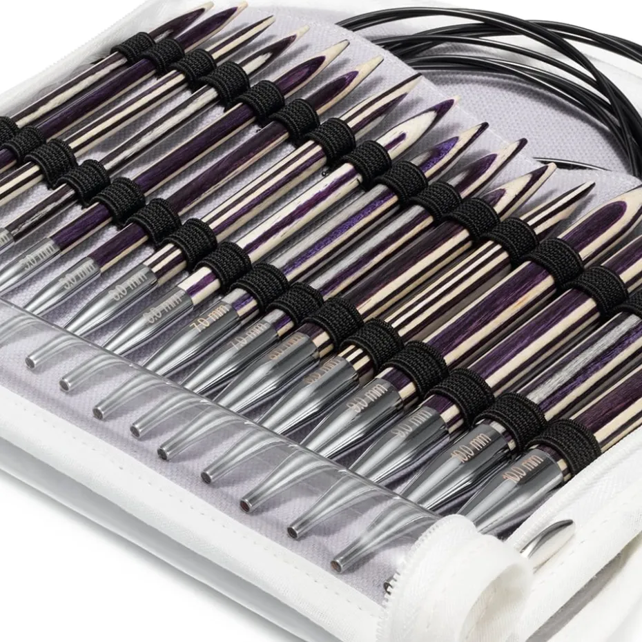 Prym Rundpinnesett NATURAL Lilac Stripes 4-10mm