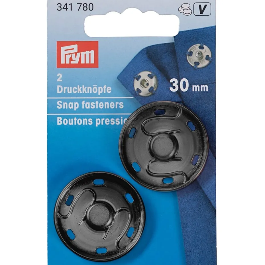 Prym Sew-on Patentknapp 30mm 2stk – Gunmetal