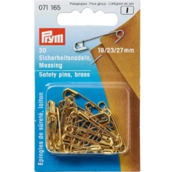 Prym Sikkerhetsnåler 19/23/27mm – Gull – 30stk