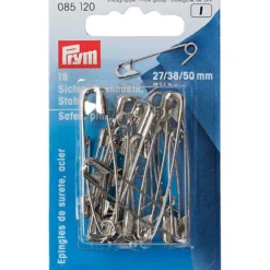 Prym Sikkerhetsnåler 27/38/50mm – Sølv – 18stk
