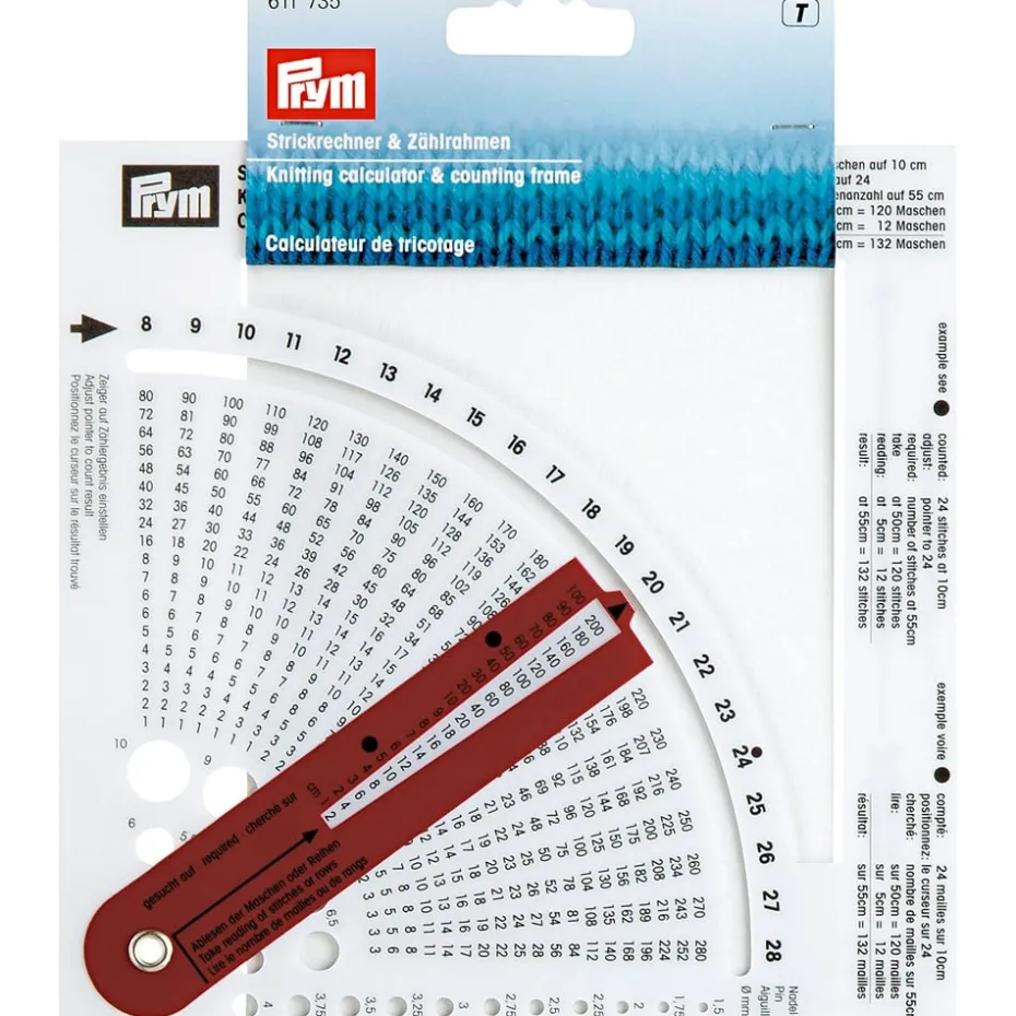 Prym strikkekalkulator- strikkefasthetmåler