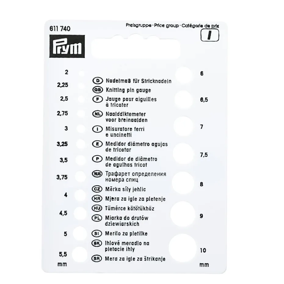 Prym Strikkepinnemåler 2-10mm