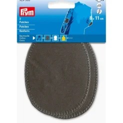 Prym Strykelapp Bomull – 8x11cm 2stk – Grå