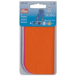 Prym Strykelapper – 13x13cm – Oransje, rosa, hvit & blå