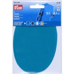 Prym Strykelapp imitert semsket skinn 2stk – Turkis