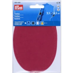 Prym Strykelapp imitert semsket skinn 2stk – Rosa