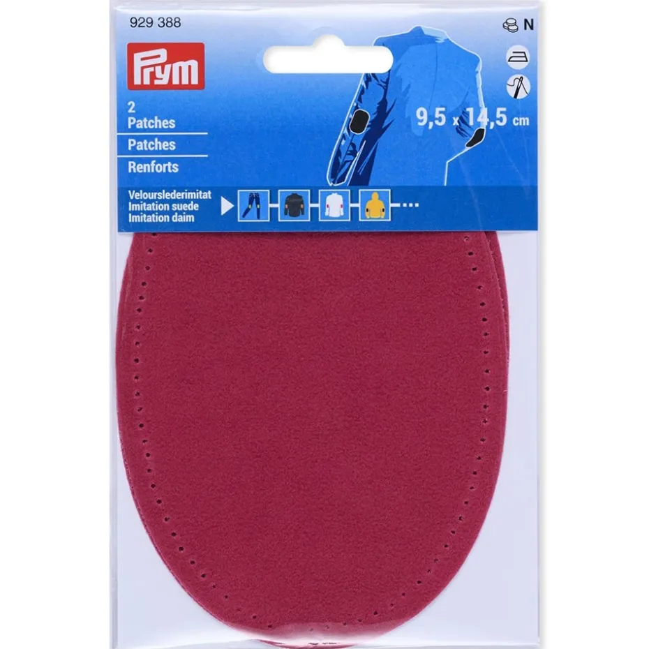 Prym Strykelapp imitert semsket skinn 2stk – Rosa
