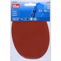 Prym Strykelapp imitert semsket skinn 2stk – Jord