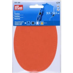 Prym Strykelapp imitert semsket skinn 2stk – Fersken