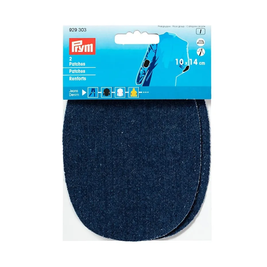 Prym Strykelapp Jeans/Denim – 10x14cm 2stk – Mørk blå