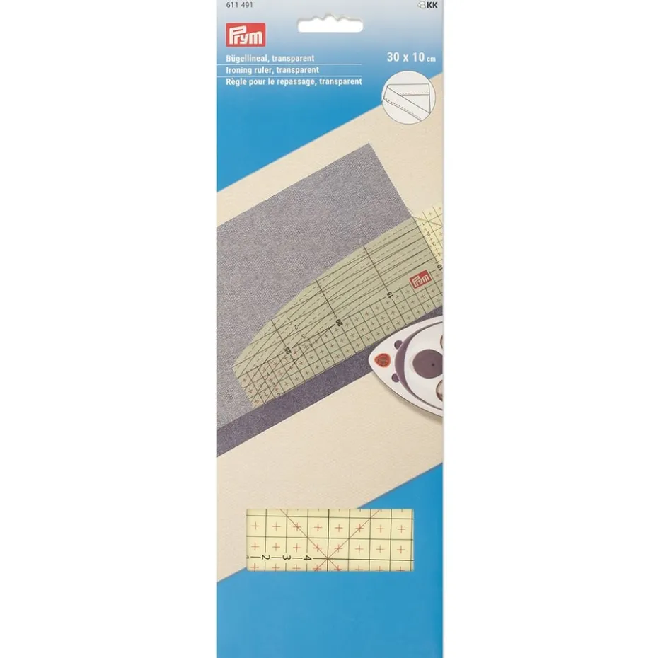 Prym Strykelinjal Transparent – 30x10cm