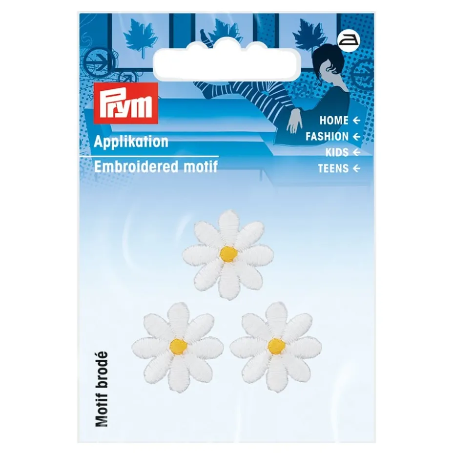Prym Strykemerke – Blomster liten – Hvit