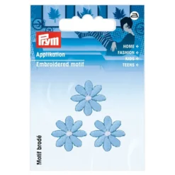 Prym Strykemerke – Blomster liten – Lys blå