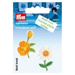 Prym Strykemerke – Blomstrer – hvit/oransje