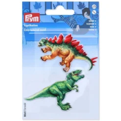 Prym Strykemerke – Dinosaurer – Rød/grønn – 2stk