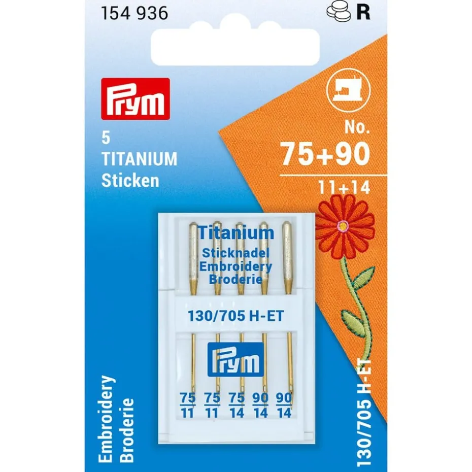 Prym Symaskinnåler 5stk – Broderi GOLD 130/705- 75+90