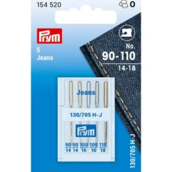 Prym Symaskinnåler 5stk – Jeans 130/705 – 90-110 assortert