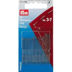 Prym Synåler Håndsøm Sharps 20stk – No.3-7 – Sølv