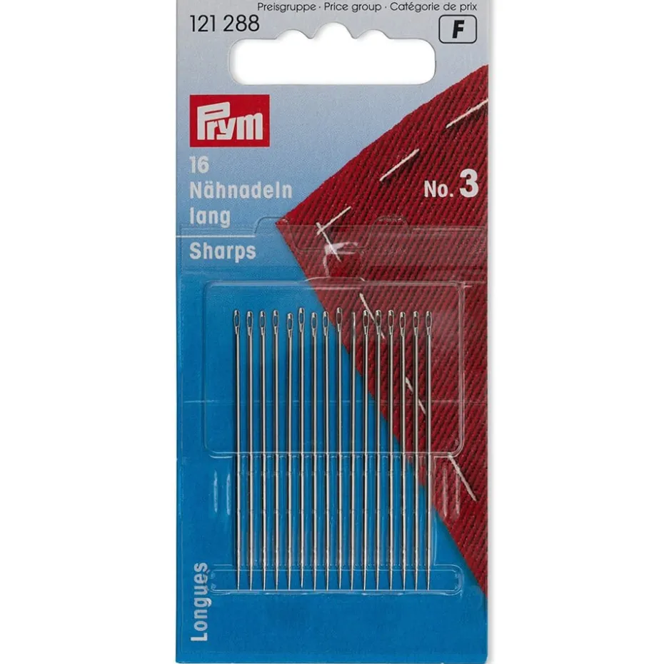 Prym Synåler Håndsøm Sharps 16stk – No.3 – Sølv