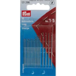 Prym Synåler Håndsøm Sharps 16stk – No.1-5 – Sølv