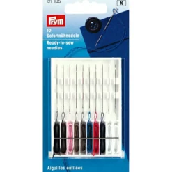 Prym Synåler Ready-to-sew med tråd – 9 farger – 10stk
