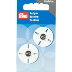 Prym sy på patentknapp 25mm 2 stk – Hvit