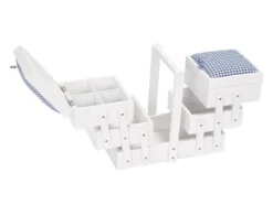 Prym Syskrin i tre M m/stoff – 360x190x300mm – Hvit