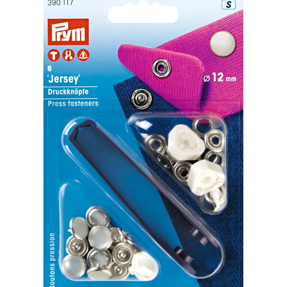 Prym Trykknapper Jersey 12mm – 6stk – Perlemor