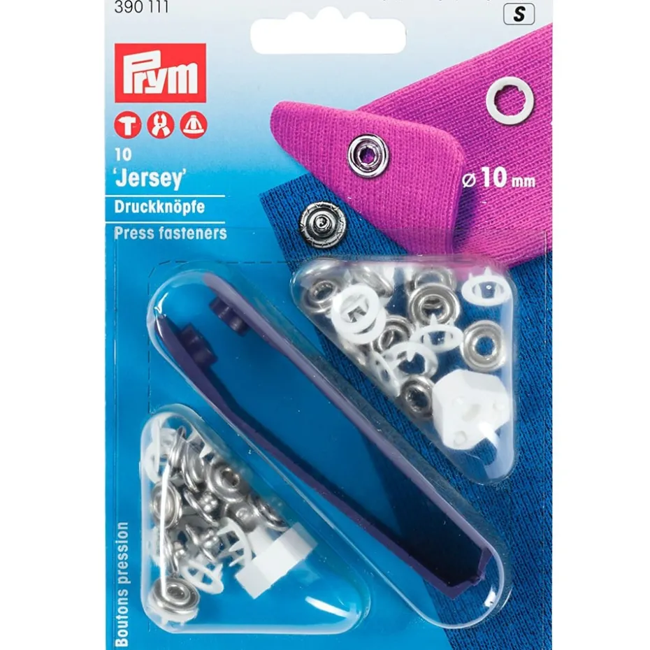 Prym Trykknapper Jersey 10mm – 10stk – Hvit