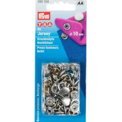 Prym Trykknapper Jersey 10mm – 20stk – Sølv