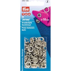 Prym Trykknapper Jersey 10mm – 20stk – Sølv