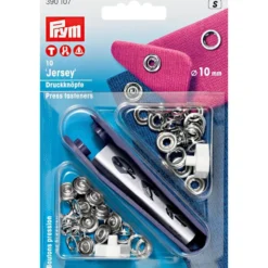 Prym Trykknapper Jersey 10mm – 10stk – Sølv