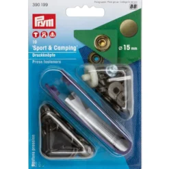 Prym Trykknapper Sport & Camping 15mm – 10stk – Antikk messi