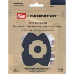 Prym x FabPatch Reparasjonslapp MERINO – Marine – 2stk