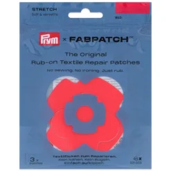 Prym x FabPatch Reparasjonslapp STRETCH – Rød – 3stk