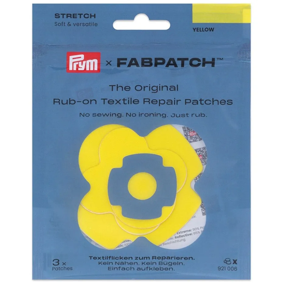Prym x FabPatch Reparasjonslapp STRETCH – Gul – 3stk