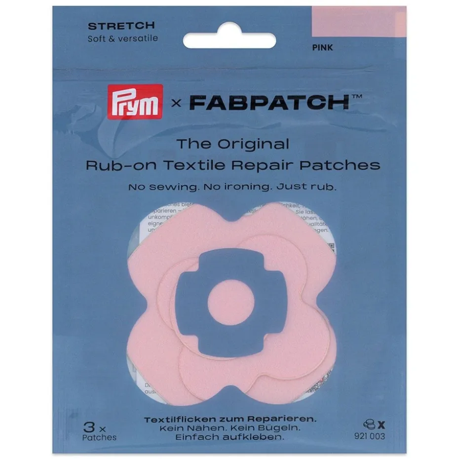 Prym x FabPatch Reparasjonslapp STRETCH – Rosa – 3stk