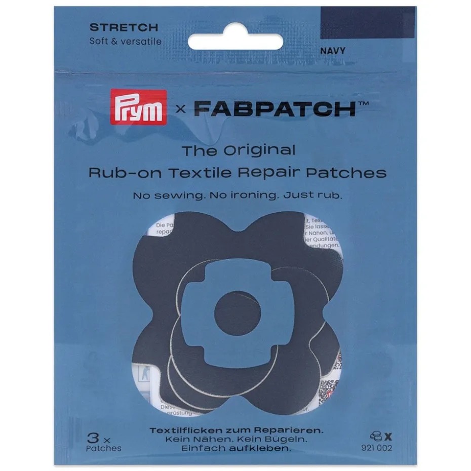Prym x FabPatch Reparasjonslapp STRETCH – Marine – 3stk
