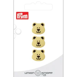 Prym Øyeknapper 453574 – 15mm BAMSE 38 Gul – 3stk