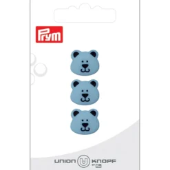 Prym Øyeknapper 453574 – 15mm BAMSE 64 Lys blå – 3stk